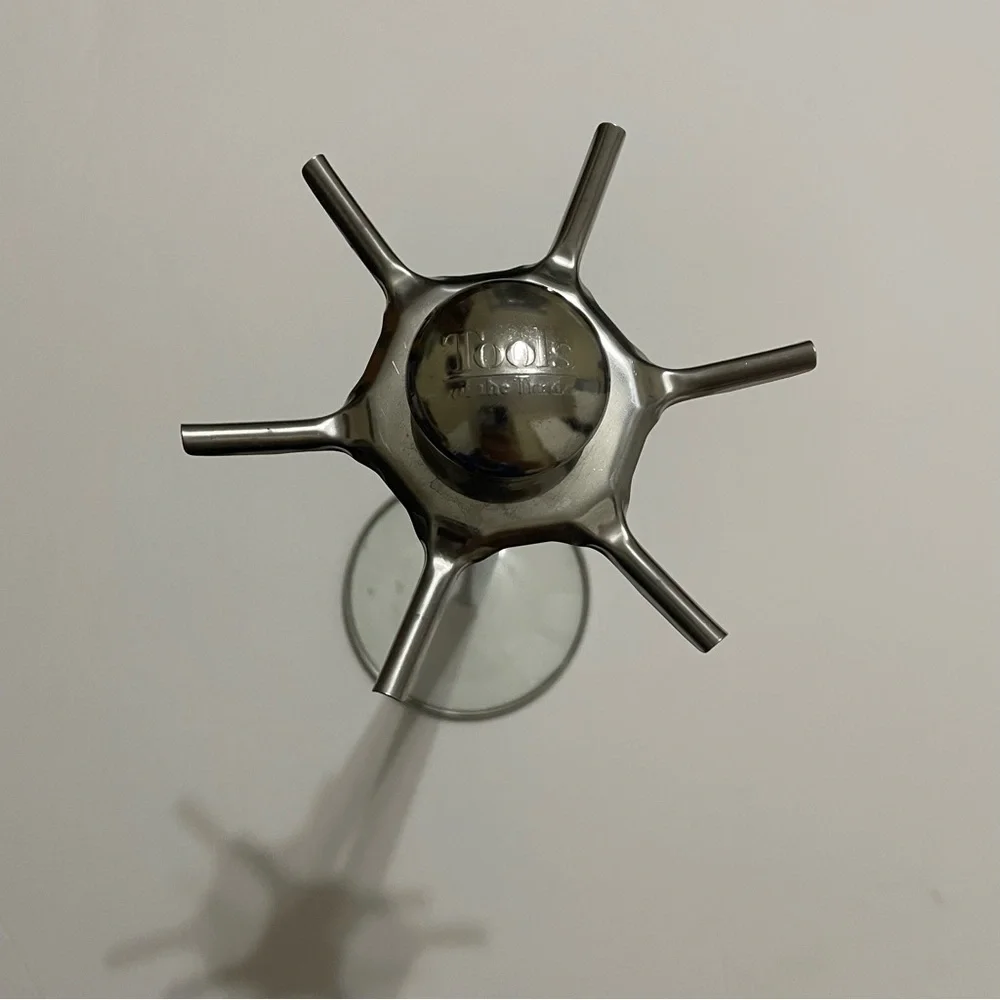 Modern Silver Metal Utensil Holder
